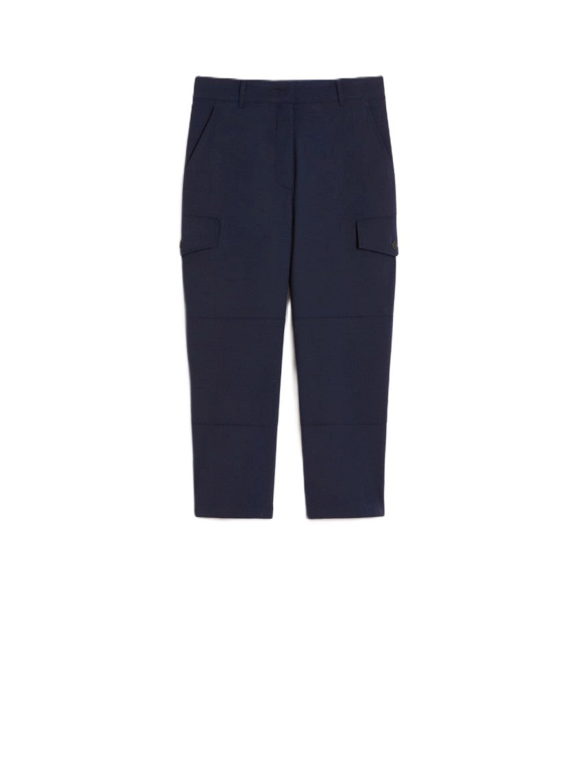 Max Mara Cropped Straight-Leg Pants With Flap Pockets