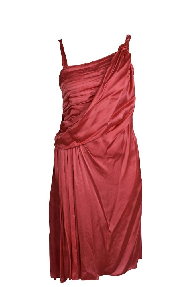 Prada Fluid Mini Dress With Pleated Details
