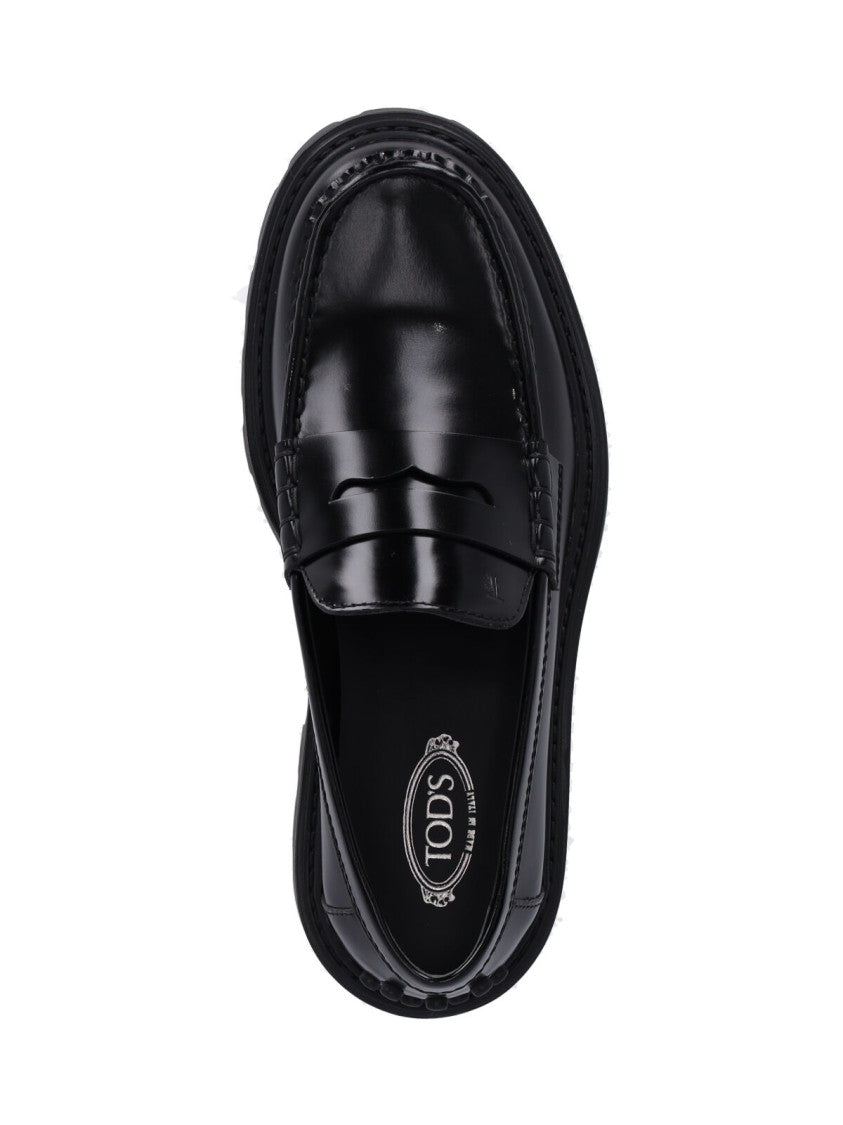 Tod's Leather Moccasins – Black