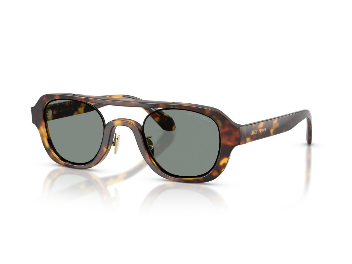 Giorgio Armani Tortoiseshell 0Ar8247 Acetate Oversized Square Sunglasses