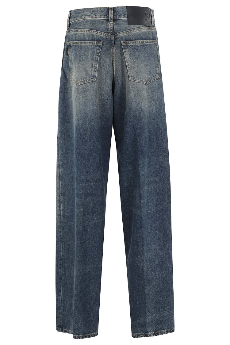 Haikure Intense Blue Bethany Loose-Fit Wide-Leg Cotton Jeans