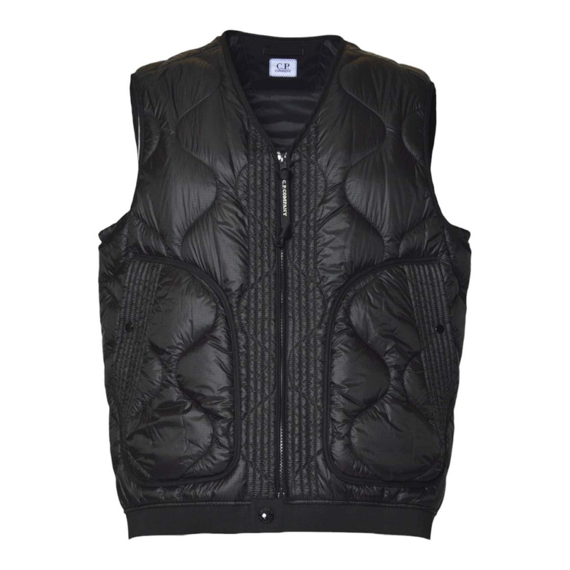 C.P. Company Diamond-Quilted Sleeveless Jacket With Structured Design