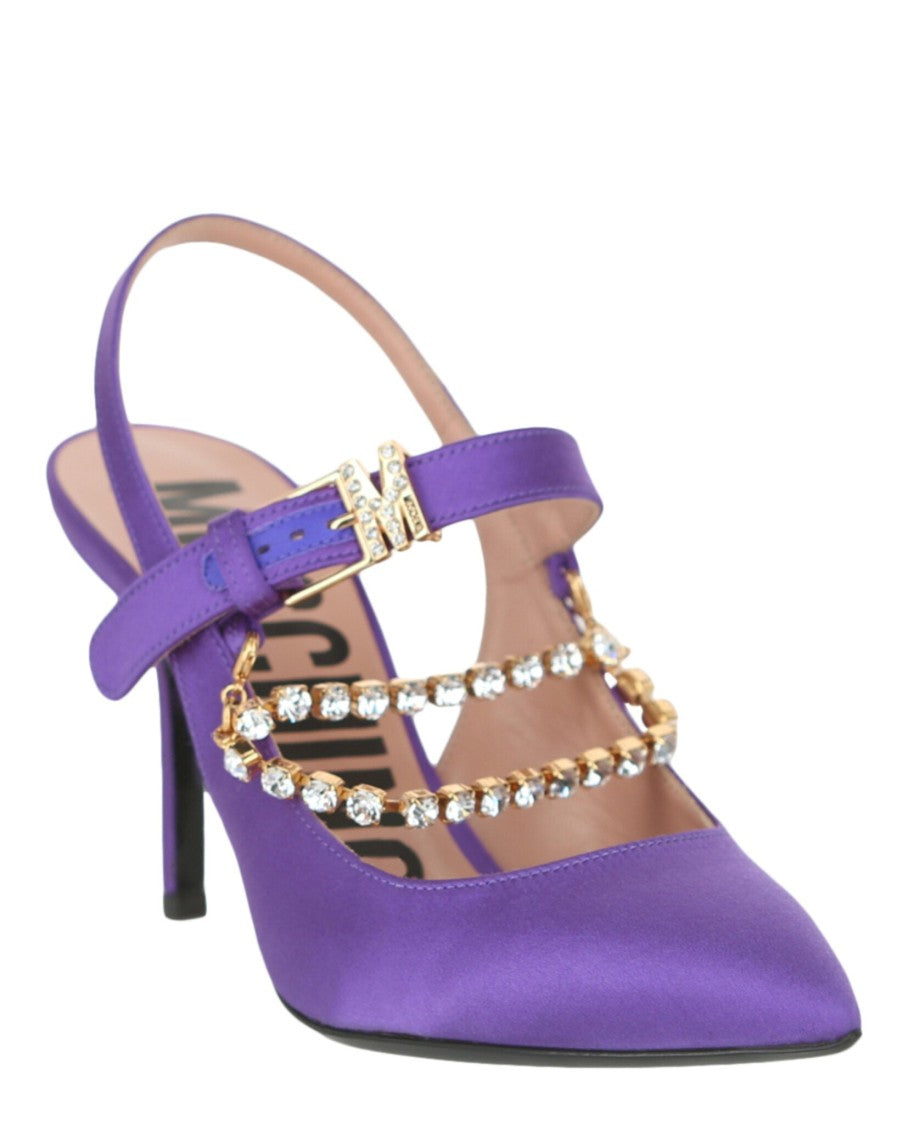 Moschino Rhinestone-Embellished Pumps