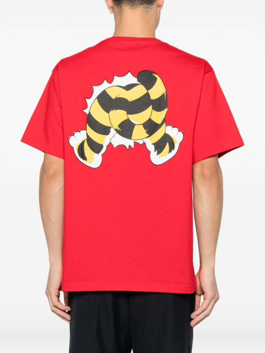 Kenzo Tiger Graphic Casual Silk Nylon T-Shirt