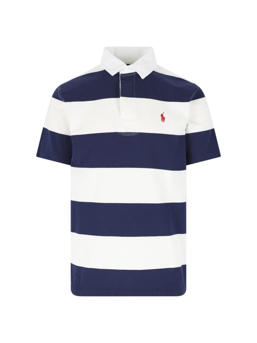 Polo Ralph Lauren Navy/White Striped Short-Sleeve Polo