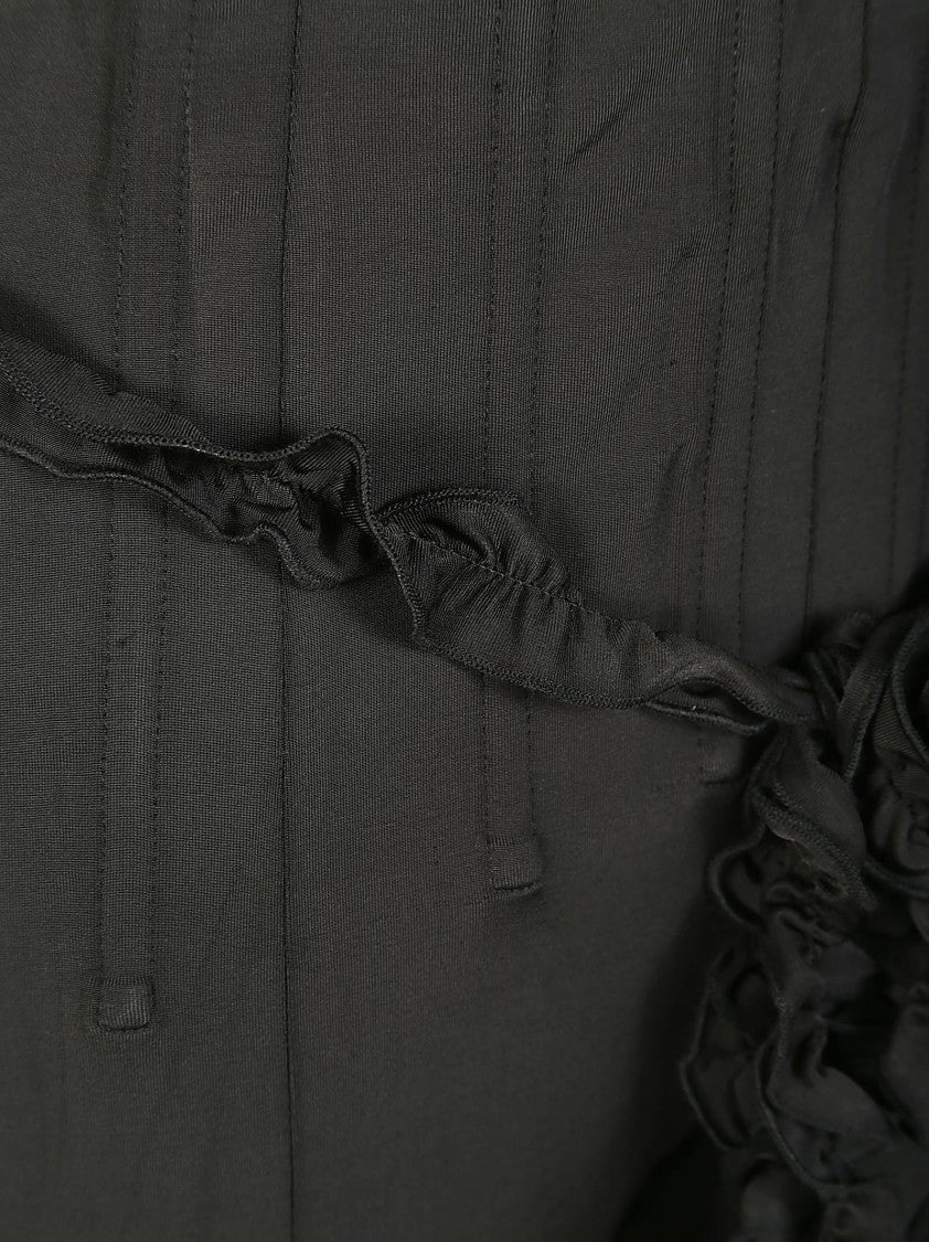 Rotate Flared Pants With Ruffled Front Detail