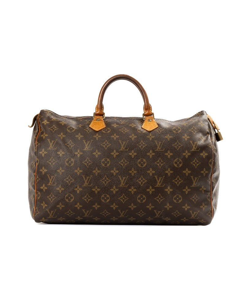 Louis Vuitton Speedy 40 Monogram Canvas Tote Bag