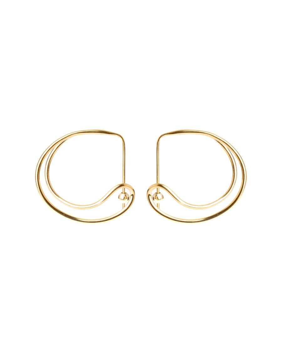 Bar Jewellery Crossed Paths Earrings – Gold-Plated Silver