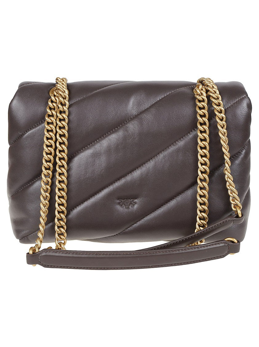 Pinko Love Classic Puff Maxi Quilt Sheepskin Shoulder Bag