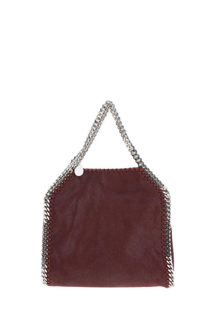 Stella Mccartney Plum Shaggy Deer Mini Tote With Diamond-Effect Chain