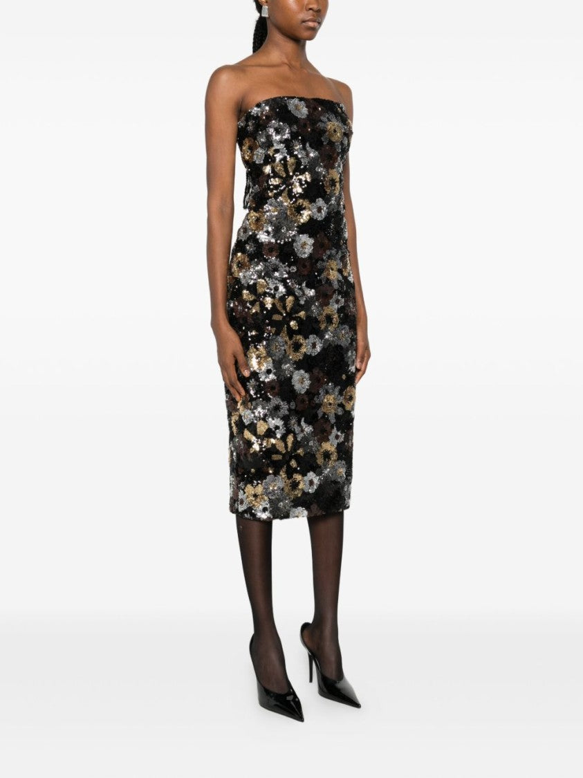 Max Mara Strapless Midi Dress
