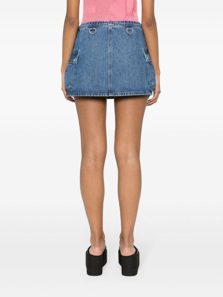 Coperni Thigh-Length Cotton Denim Skirt