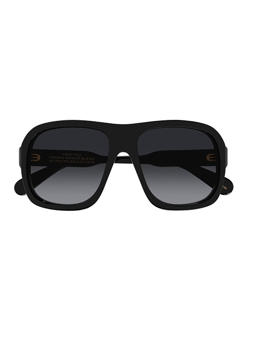 Chloé Rectangular Frame Sunglasses With Gradient Lenses