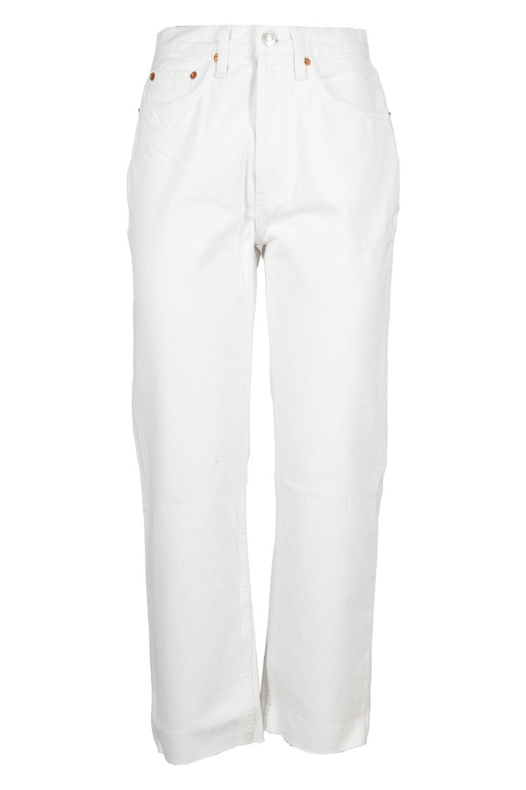 Re/Done 70S Stove Pipe Stove Pipe Jeans In White Denim
