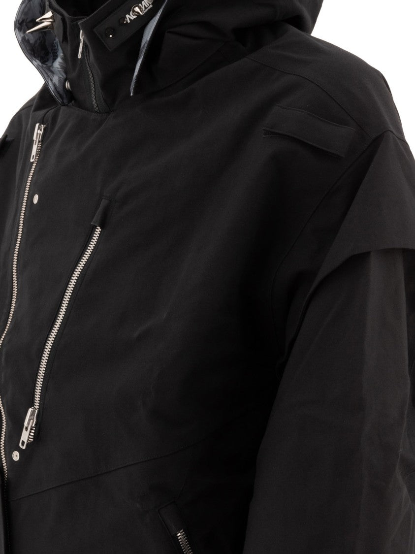 Acronym Asymmetrical Zip Black Jacket