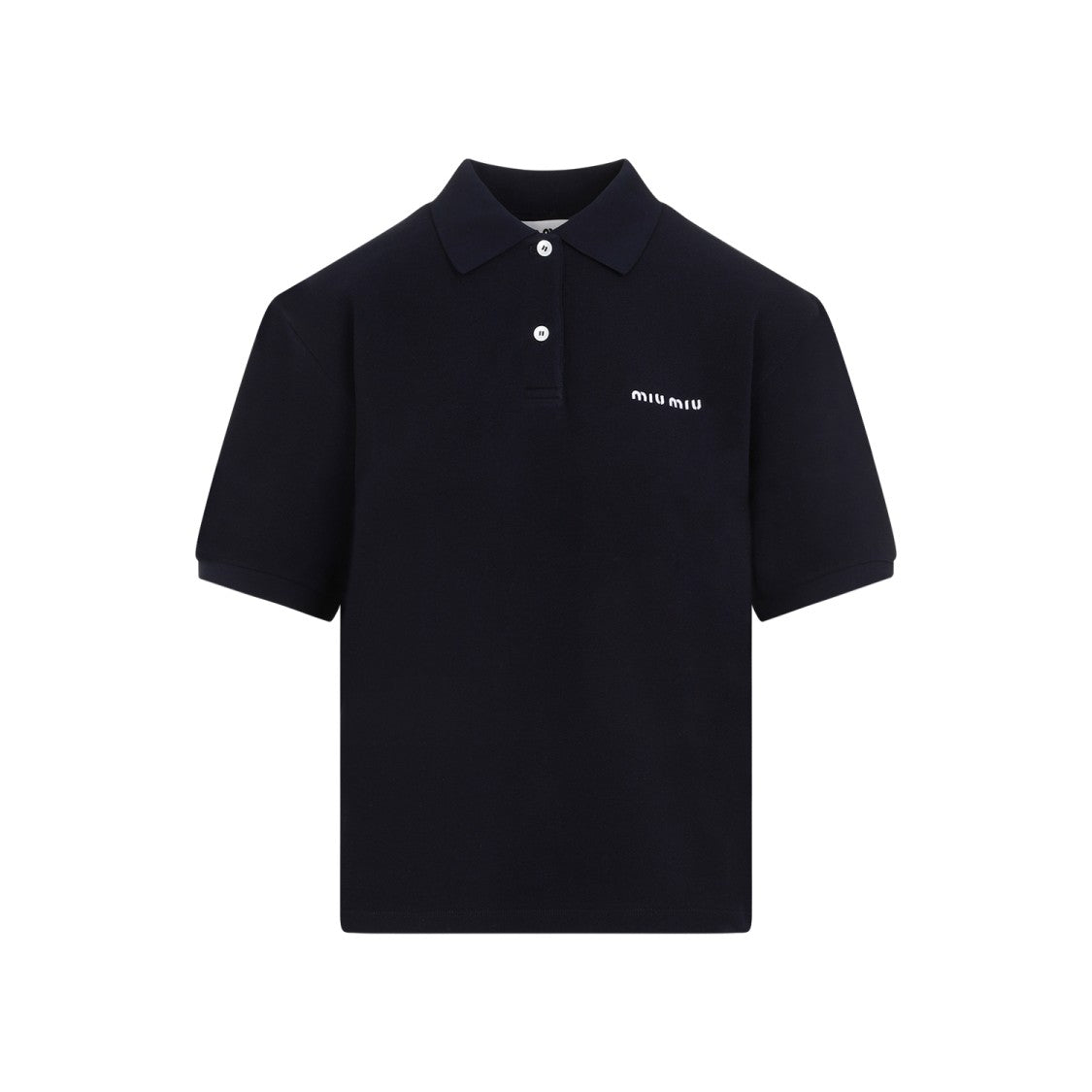 Miu Miu Short-Sleeved Polo With Classic Collar