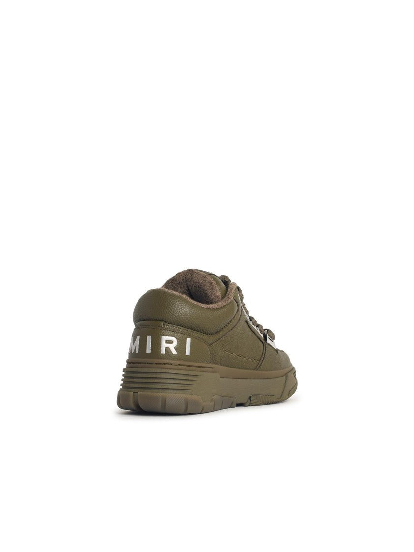 Amiri 'Metallic Ma-1' Thyme Green Leather Sneakers
