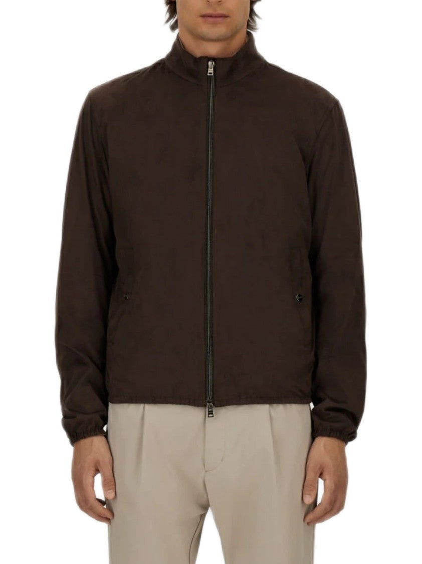 Herno Microfiber Suede Jacket With Innovative Details