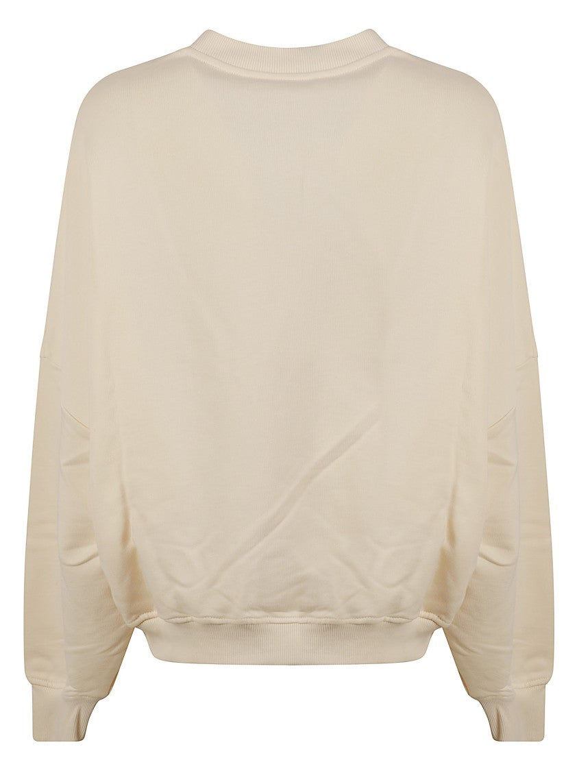 Marni Ivory Sweatshirt With Textured Lettering