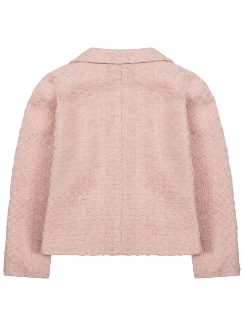 Celine Textured Cropped Wool-Blend Blazer
