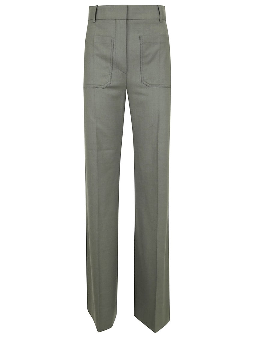 Victoria Beckham Tailored Straight Leg Trousers With High Waist Design