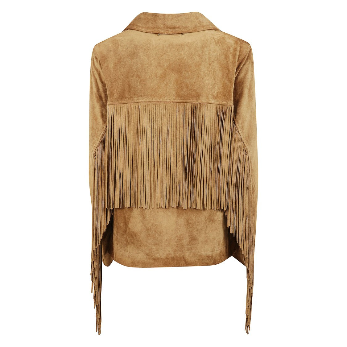 Golden Goose Leather Jacket With Fringe Details