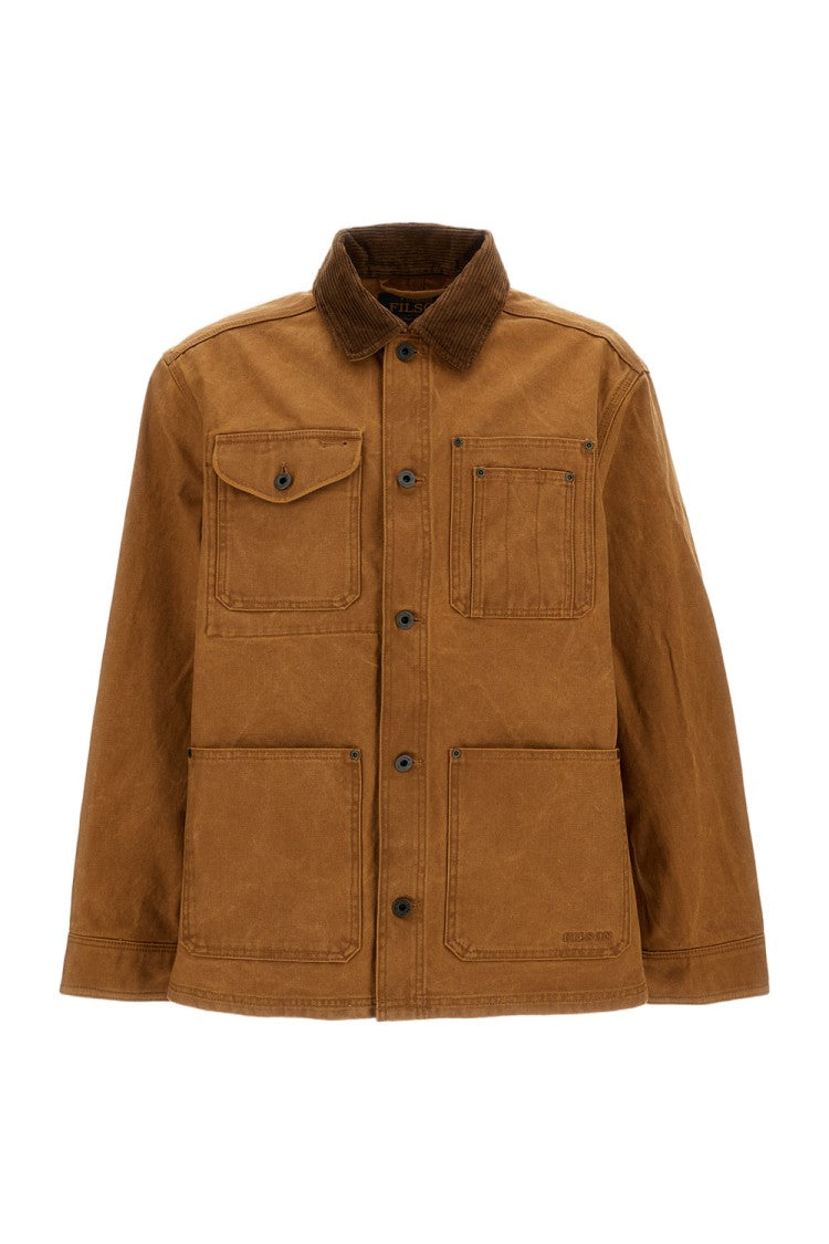 Filson Brown Cotton Canvas Jacket