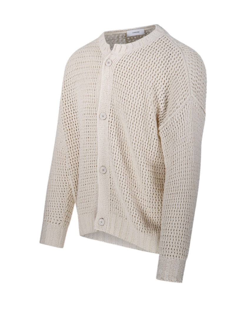 Lardini Open-Knit Cardigan With Textured Pattern