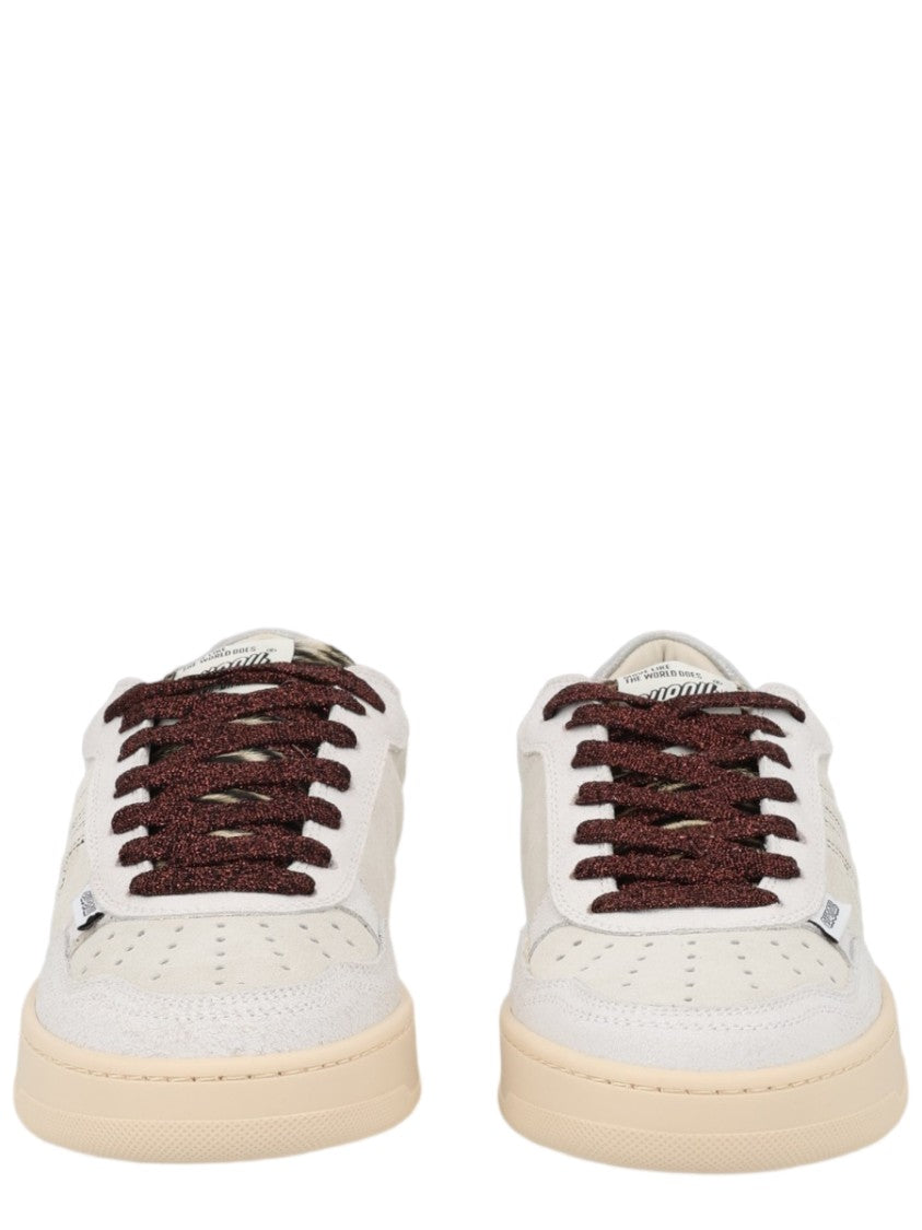 Evenu Multicolour Low-Top Perforated Silver Accent Sneakers