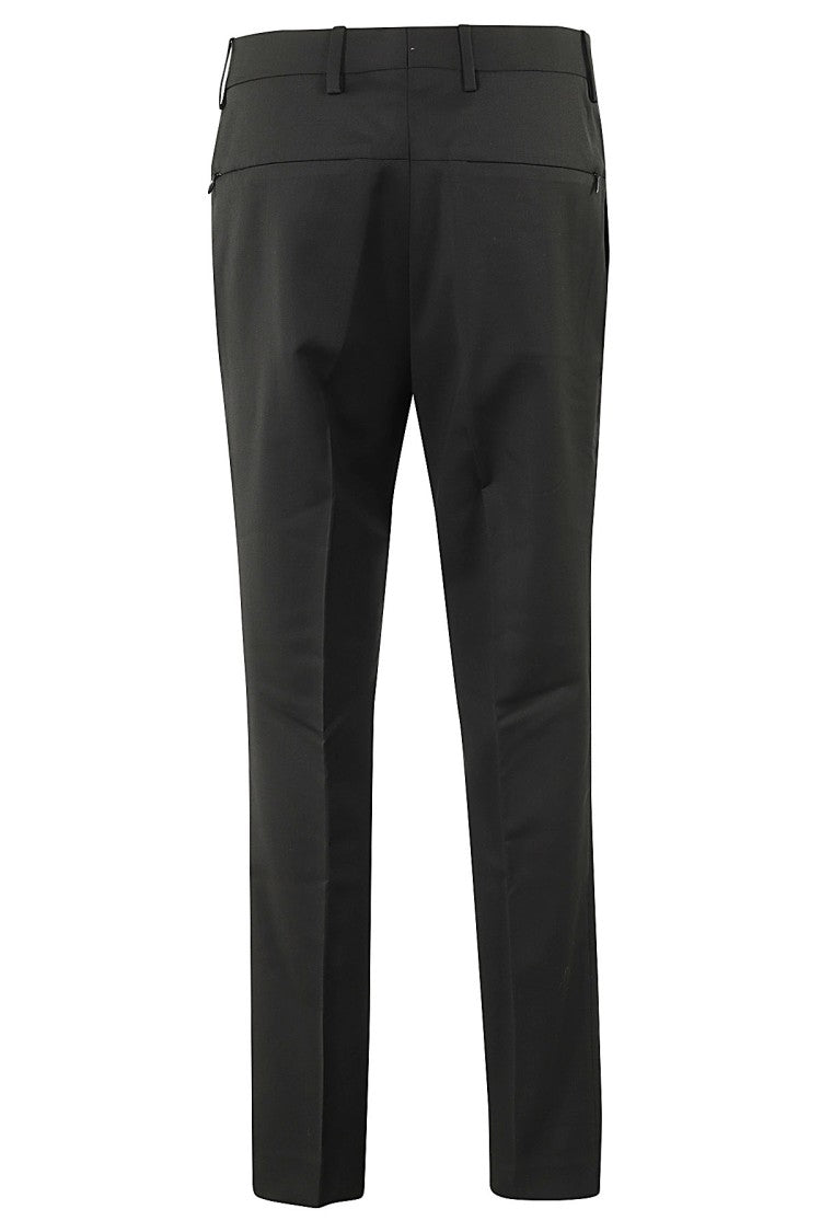 Helmut Lang Cigarette-Style Slim Pants With Modern Zipper Detail