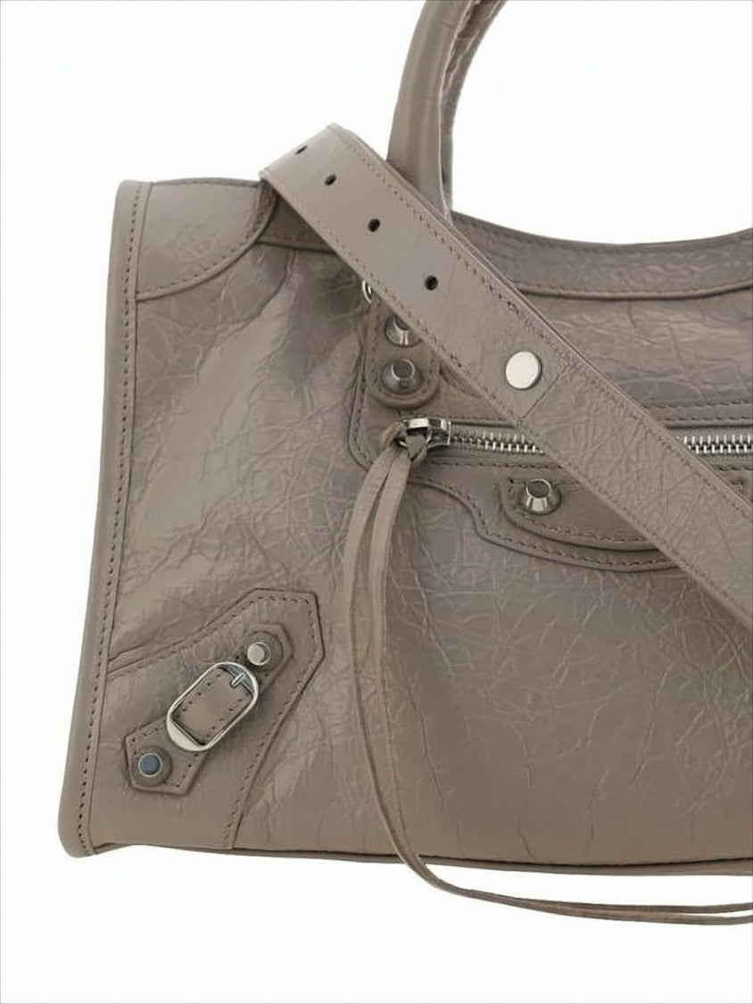 Balenciaga Rectangular Tote Bag In Textured Lambskin With Detachable Strap