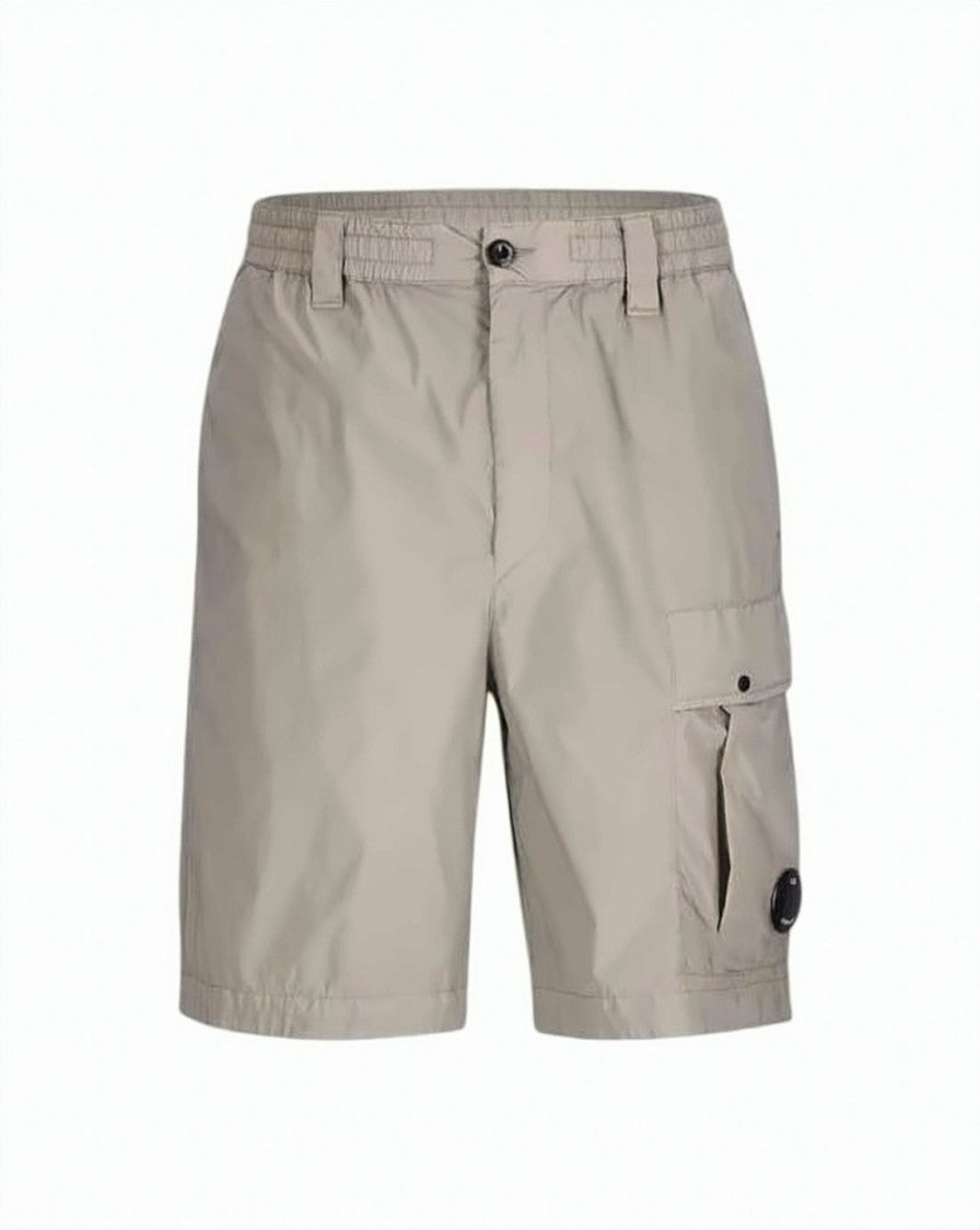 C.P. Company Minimalist Cotton-Blend Shorts With Functional Lens Detail