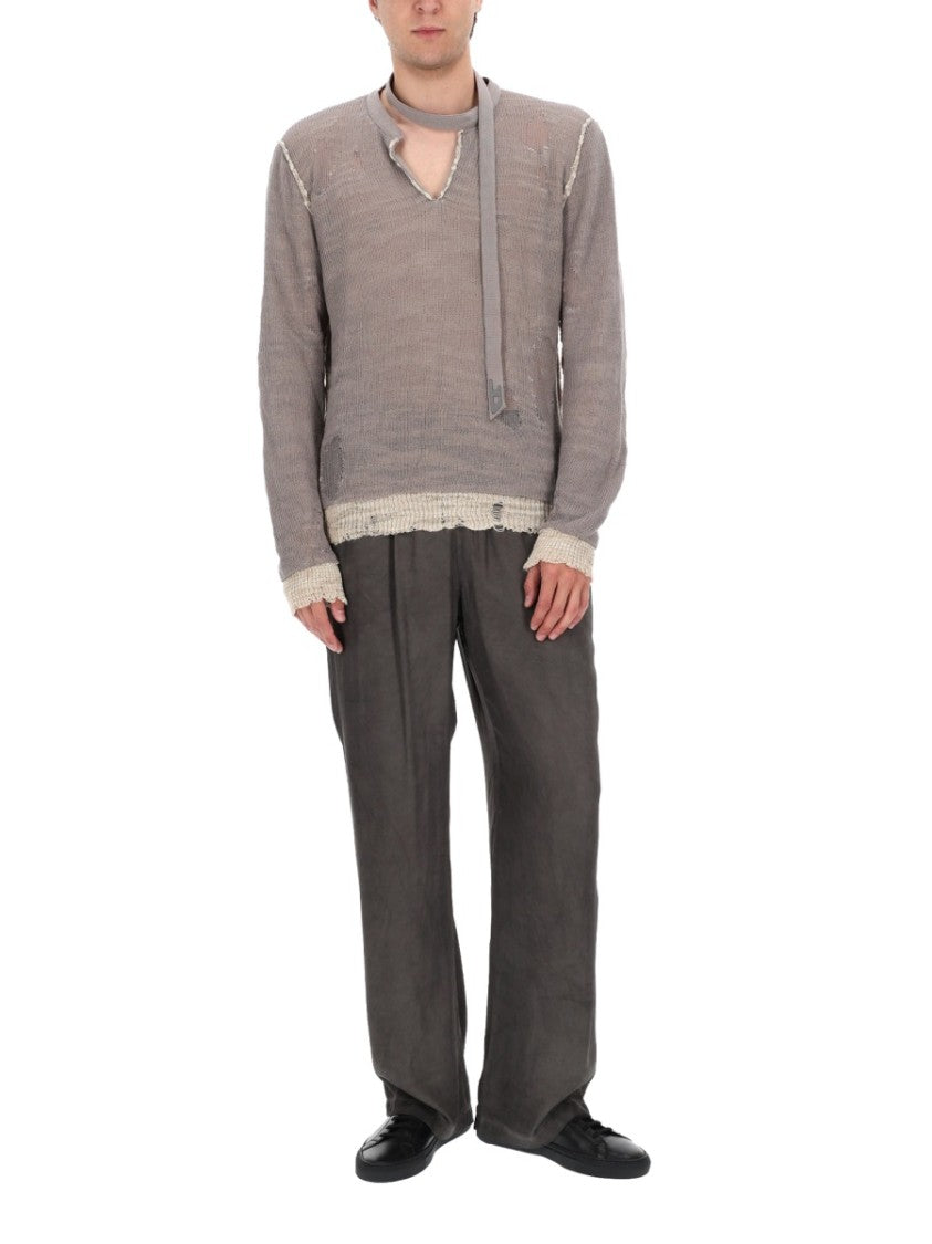 Diesel Diesel Distressed Cotton Knit Sweater