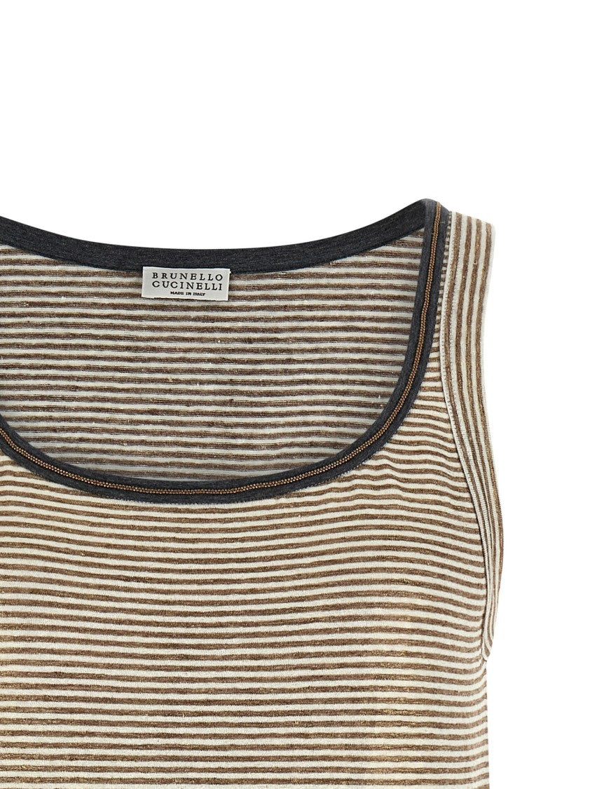 Brunello Cucinelli 'Shiny Collar Detail' Top