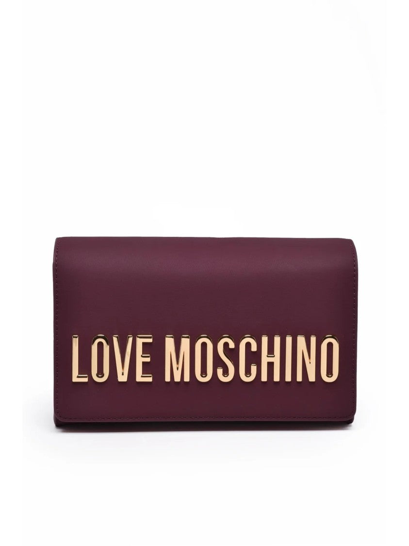 Love Moschino Rectangular Crossbody Bag With Gold-Tone Clip Closure