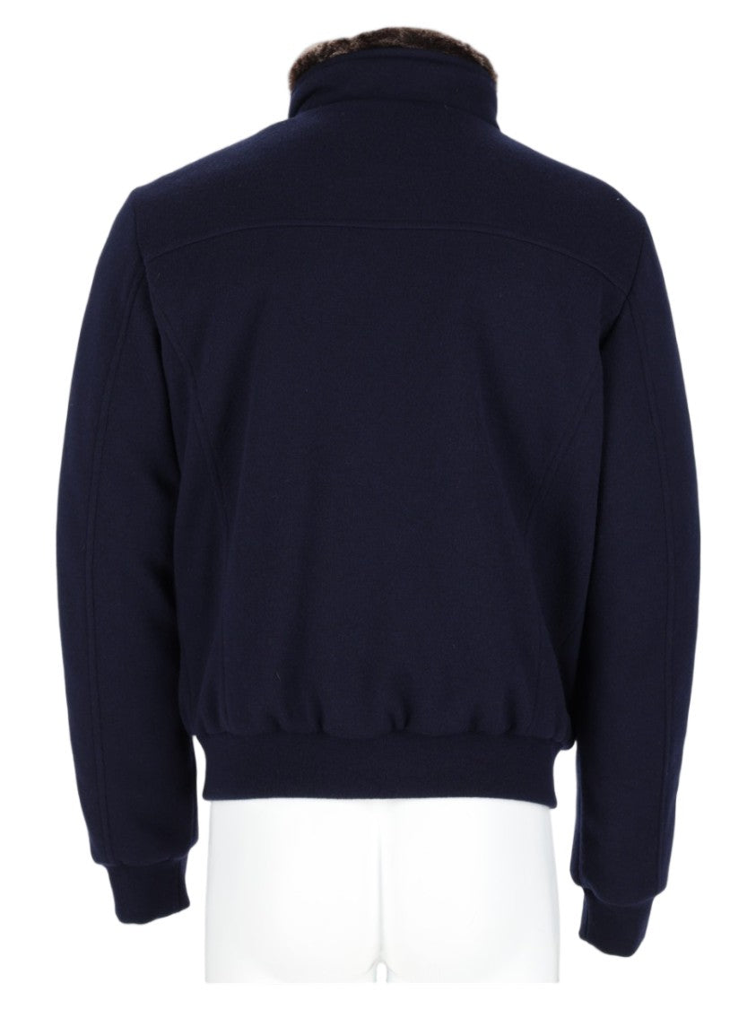 Moorer Bellati High Collar Fur Lining Wool-Cashmere Jacket