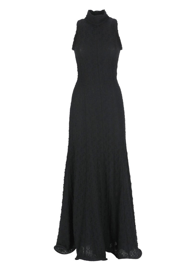 Msgm Black Cotton Dress