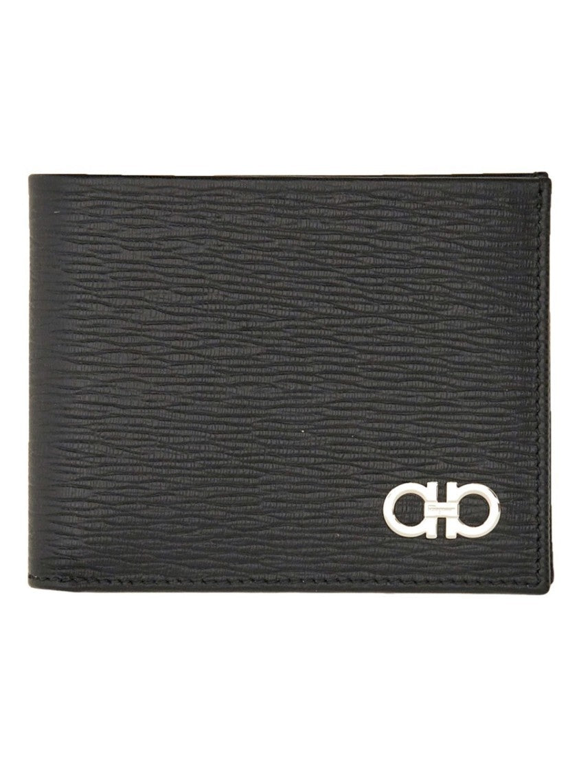 Ferragamo Gancini Textured Calf Leather Wallet