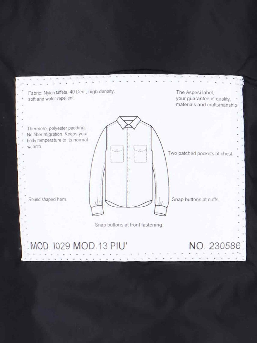 Aspesi Black Nylon Shirt Jacket