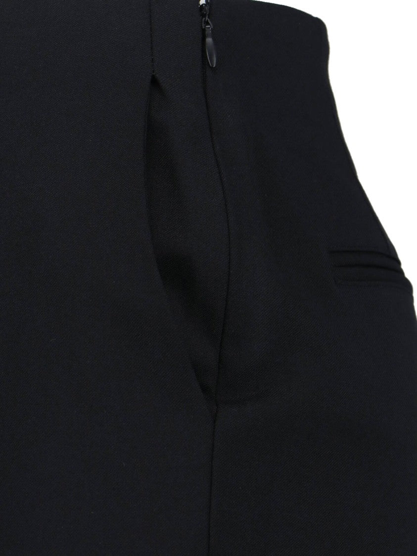 Diesel Straight-Leg Wool Blend Pants With Side Zipper