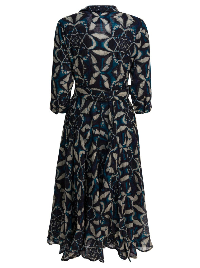 Samantha Sung Knee-Length Wool Dress With Flared Skirt