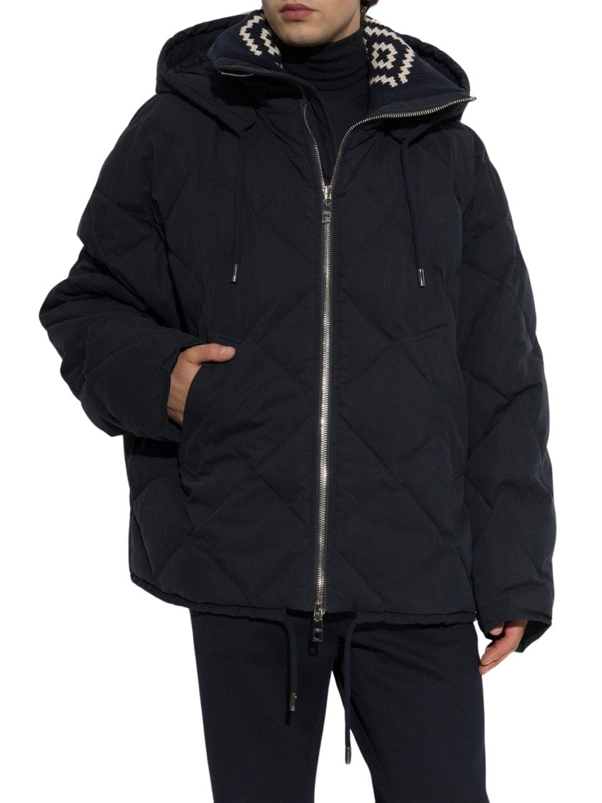 Dolce & Gabbana Black Quilted Polyester-Blend Jacket