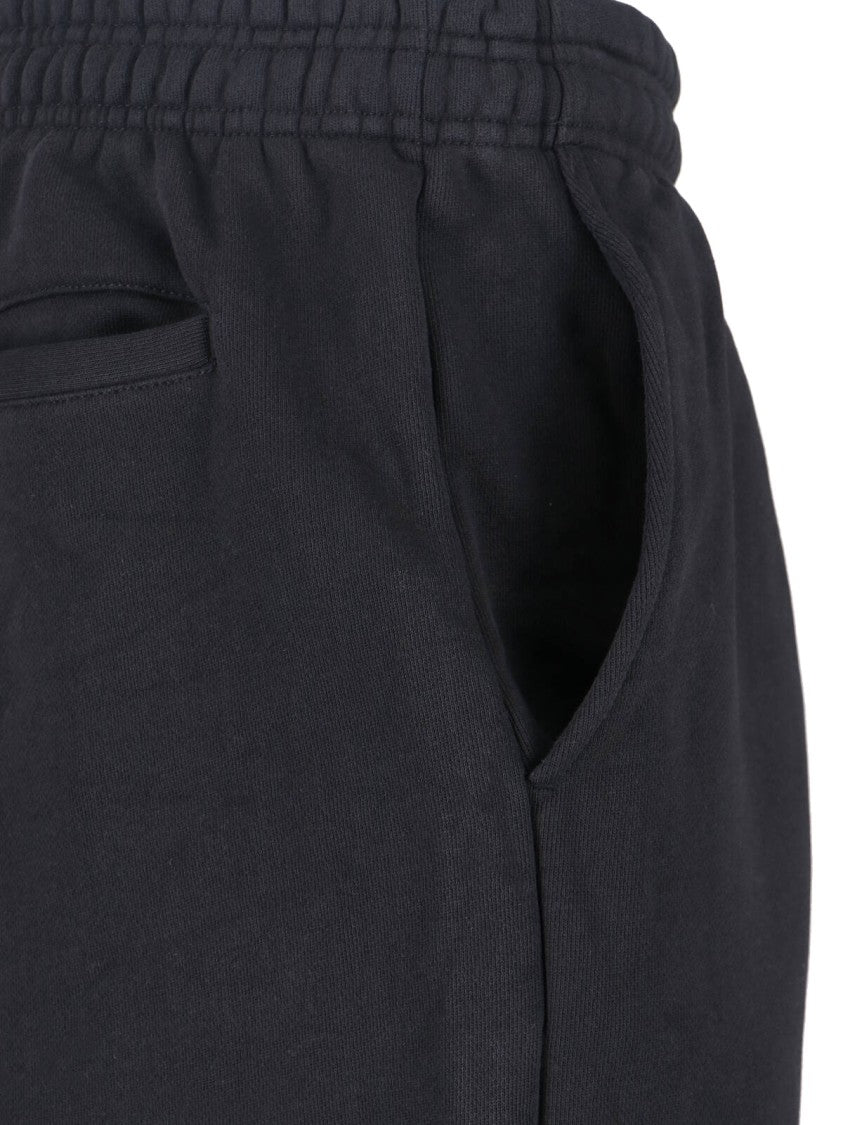 Entire Studios Black Elastic Waistband Cotton Sports Trousers
