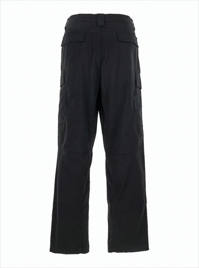 C.P. Company Cargo-Inspired Straight Pants With Iconic Logo Patch