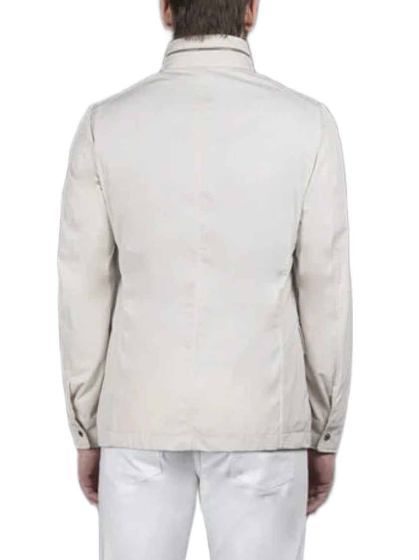 Moorer Modern Field Jacket With Detachable Hood And Concealed Zip
