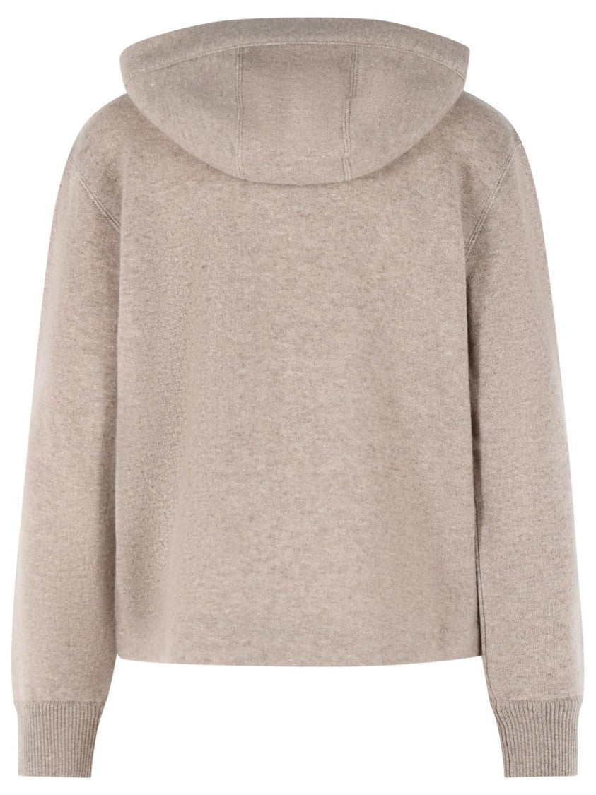 Max Mara Beige Cashmere And Virgin Wool Sweatshirt