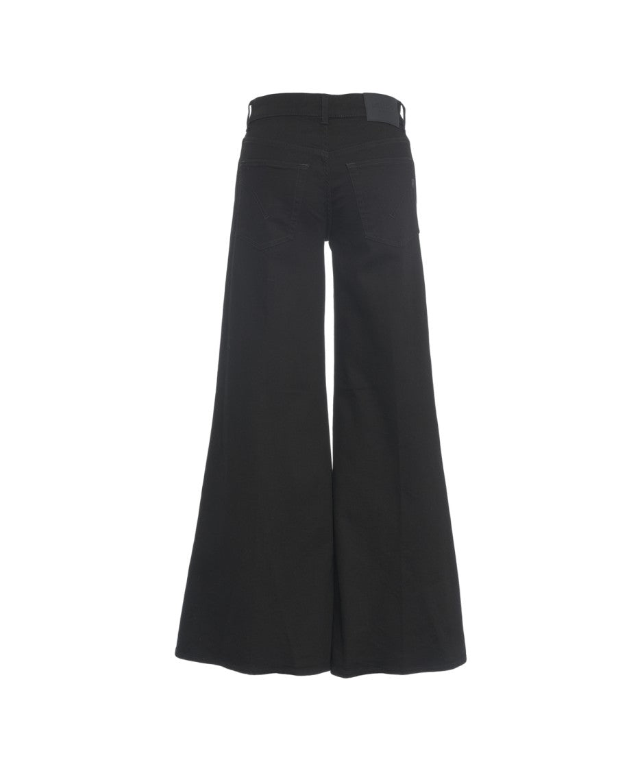 Dondup Flared Wide-Leg Trousers With Five-Pocket Design