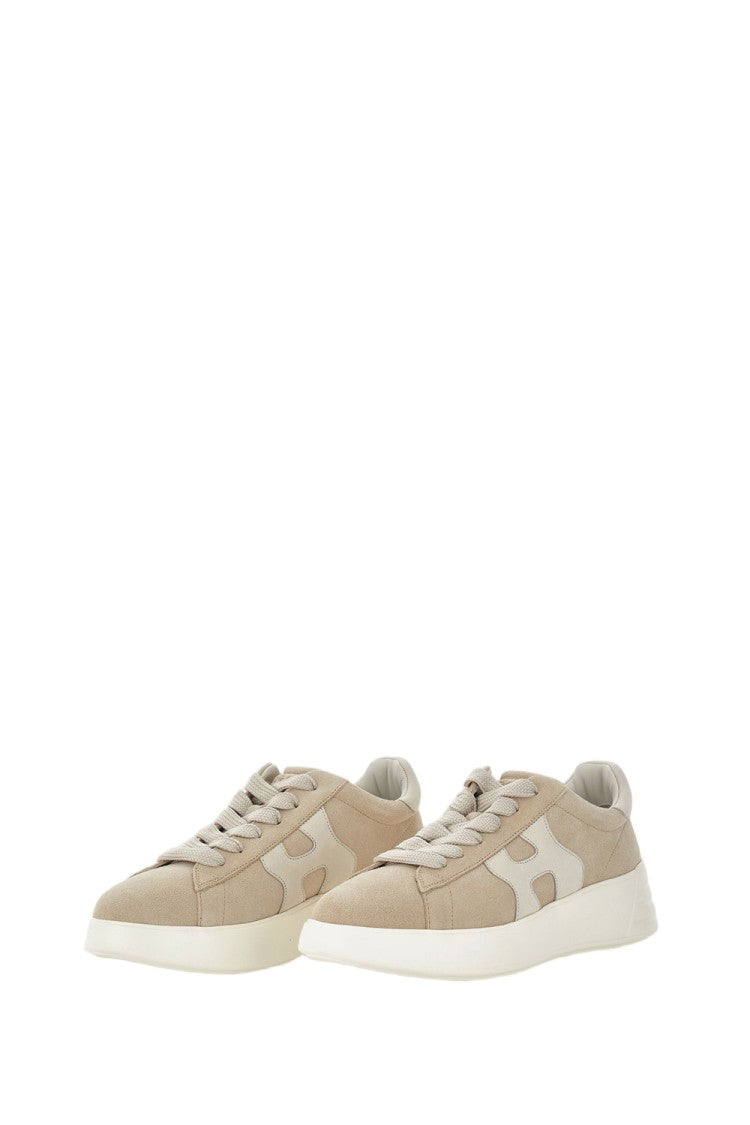 Hogan Beige Nappa Leather Sneakers