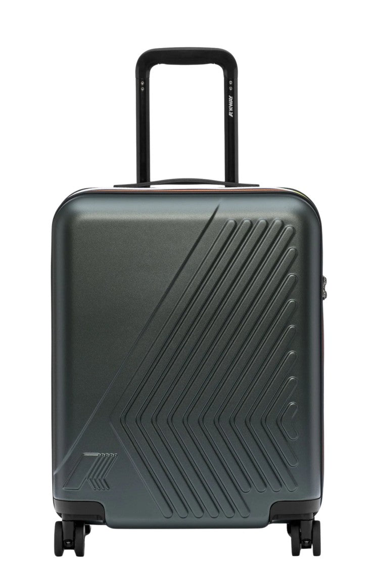 K-Way Green Eudoxie Logo Monogram Embossed Polycarbonate Trolley