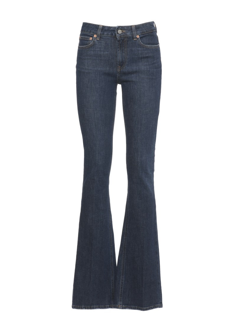 Dondup Blue Newlola Jewel Button Jeans